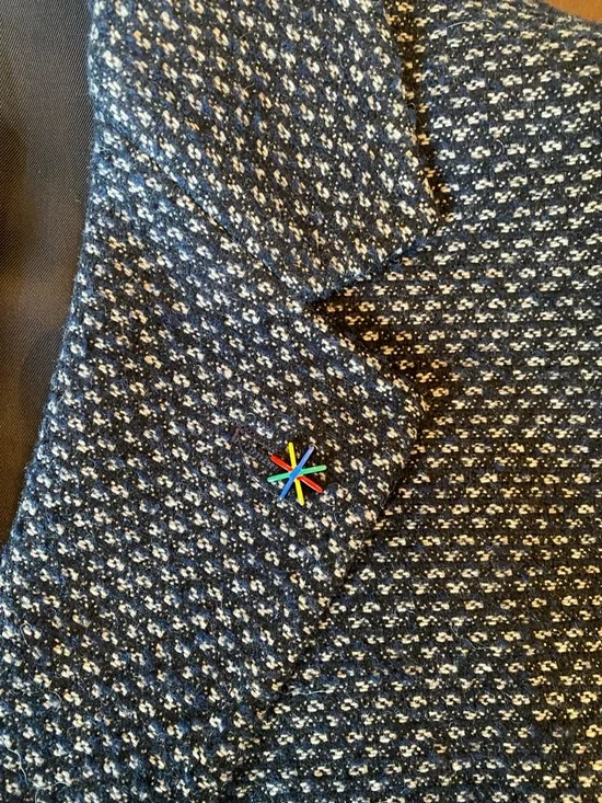 Manuel Ritz Textured Gray Overcoat for men size 42 - Picture 4 of 9